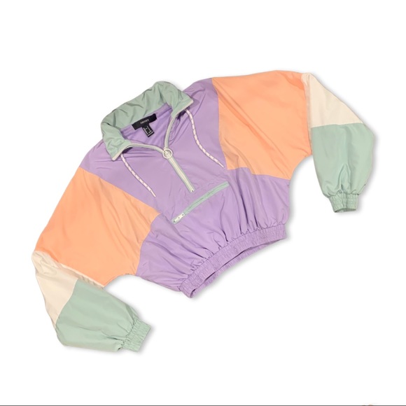 Forever 21 Jackets & Blazers - Active Crop Half-Zip Windbreaker